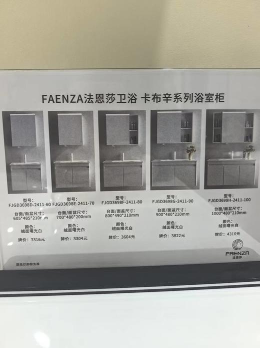 法恩莎卫浴 浴室柜FJGD3698F-2411-80 商品图2