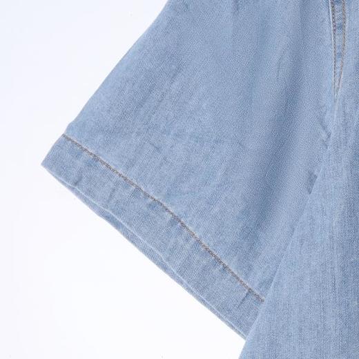 SDSA男装2026新款高贵轻奢美式复古双口袋牛仔短袖衬衫百搭时尚 商品图2