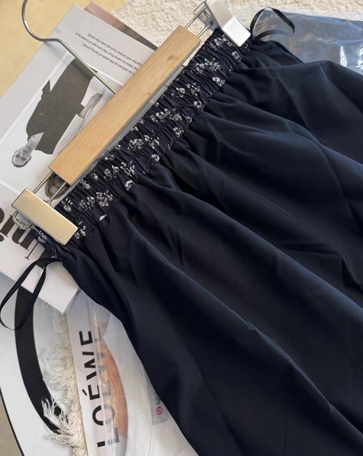 F032979春夏新款多层褶皱拼接设计高腰A字大摆长裙半身裙 商品图13