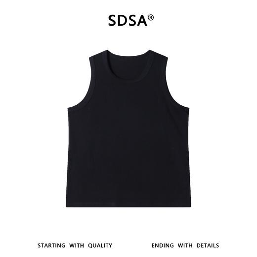 SDSA男装2026新款高贵轻奢潮牌纯色竖纹无袖打底背心百搭时尚上衣 商品图0