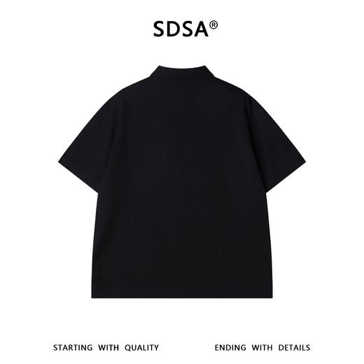 SDSA男装2026新款高贵轻奢老钱风纯色翻领短袖T恤百搭休闲上衣 商品图4