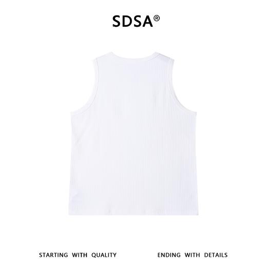 SDSA男装2026新款高贵轻奢潮牌纯色竖纹无袖打底背心百搭时尚上衣 商品图4