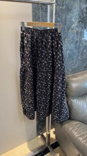 F032979春夏新款多层褶皱拼接设计高腰A字大摆长裙半身裙