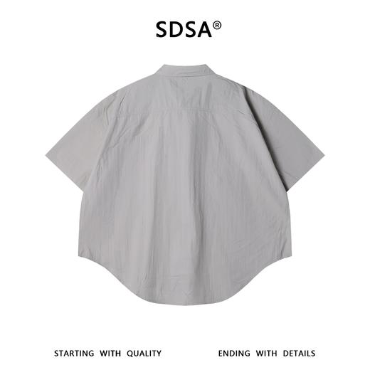 SDSA男装2026新款高贵轻奢复古工装立体多口袋弧形下摆短袖衬衫 商品图4