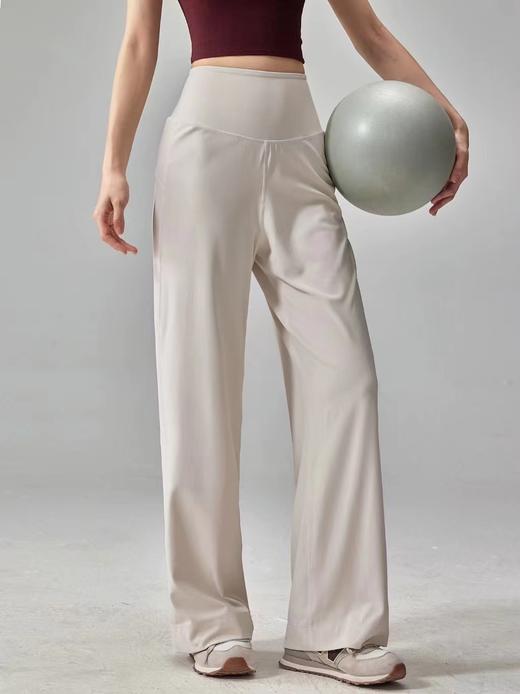 F032929小奶皮口袋A字高腰裁剪藏肉显瘦瑜伽阔腿裤 商品图8