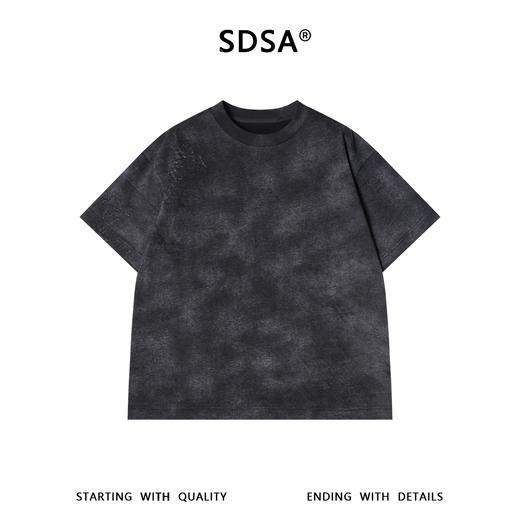 SDSA男装2026新款轻奢扎染设计圆领短袖T恤小众破坏感百搭上衣 商品图0