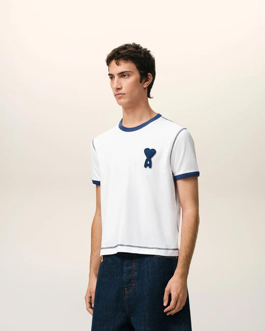 Am！棉质钩编立体ADC爱心经典圆领短袖T恤 Z-15906 商品图1