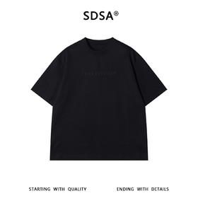 SDSA男装2026新款高贵轻奢美式简约胸前刺绣字母圆领短袖T恤百搭
