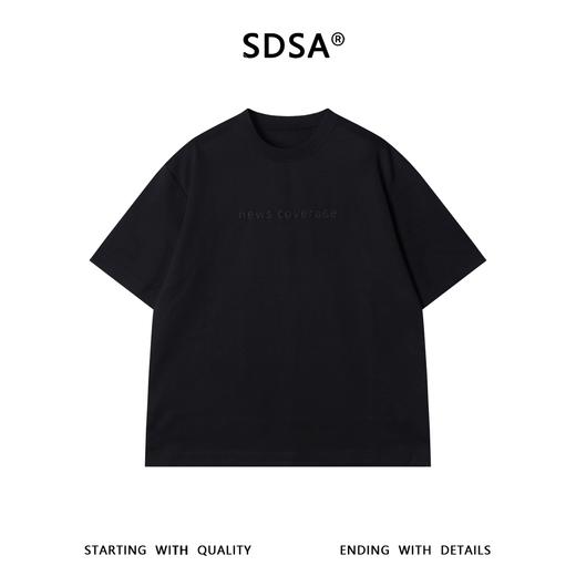 SDSA男装2026新款高贵轻奢美式简约胸前刺绣字母圆领短袖T恤百搭 商品图0