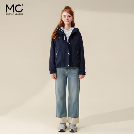 女装开扣国风拼接宽松直筒九分牛仔裤-6605N4212605 商品图1