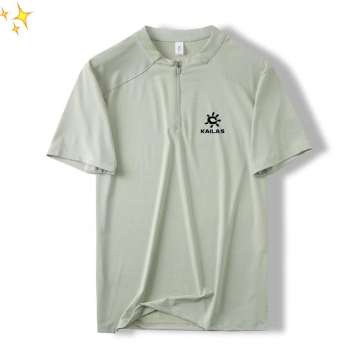 F032974新款跑步健身速干训练四色半高领T恤短袖 商品图1