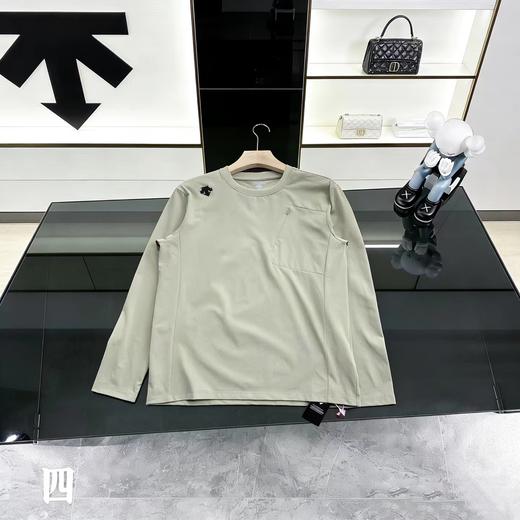 F032940基础款圆领休闲百搭情侣款高街打底衫长袖T恤 商品图1