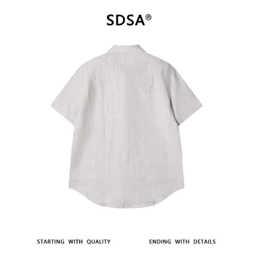 SDSA男装2026新款轻奢日系简约纯色亚麻短袖衬衫百搭透气舒适上衣 商品图4