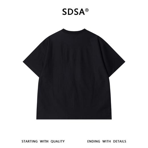 SDSA男装2026新款高贵轻奢潮牌抽象贴布烫钻圆领短袖T恤百搭痞帅 商品图4