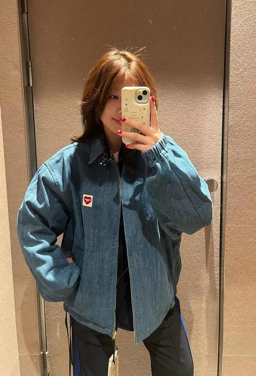 F032965水洗牛仔布心形LOGO标签双面穿工装夹克男女同款 商品图14