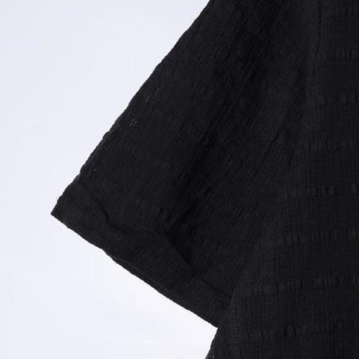 SDSA男装2026新款高贵轻奢提花条纹肌理侧摆抽绳短袖衬衫百搭时尚 商品图2