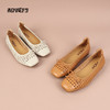 和诚行2026夏季新款时尚百搭真皮软底镂空蝴蝶结浅口休闲鞋2020037 商品缩略图4