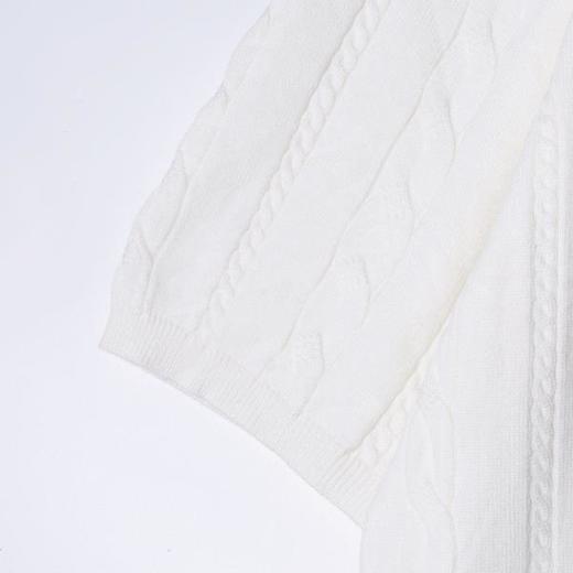 SDSA男装2026新款高贵轻奢老钱风纯色竖纹半纽扣设计短袖T恤百搭 商品图3