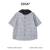 SDSA男装2026新款高贵轻奢潮牌双面可穿设计连帽短袖衬衫百搭时尚 商品缩略图0