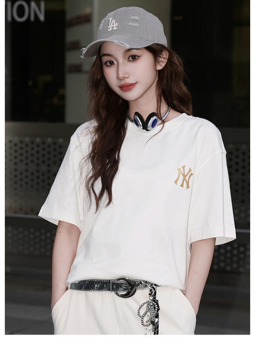 ML烫金云霄万马奔腾印花短袖T恤 商品图1