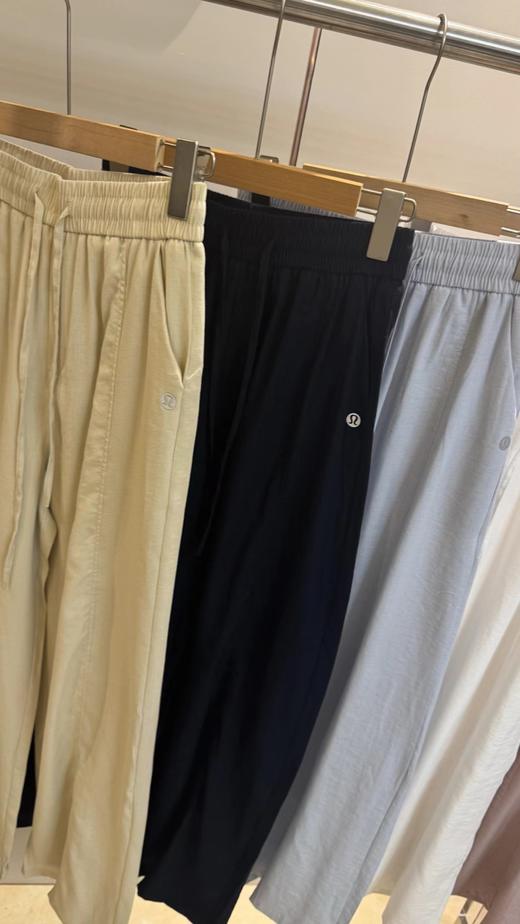 F032910春夏季新款韩系温柔感简约亚麻混纺锦棉弯刀裤阔腿裤 商品图2