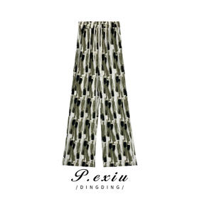 03-5潘依绣丁丁宠粉设计感宽松气质百搭潮流直筒休闲裤 Z11336