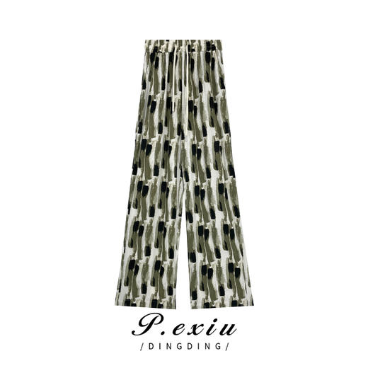 03-5潘依绣丁丁宠粉设计感宽松气质百搭潮流直筒休闲裤 Z11336 商品图0