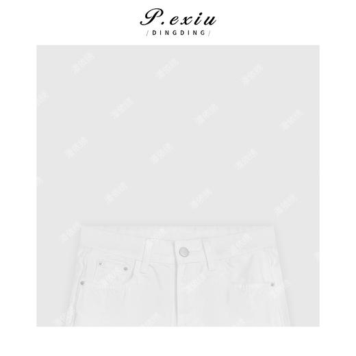 03-5潘依绣丁丁宠粉简约百搭休闲纯色牛仔裤Q6624 商品图1