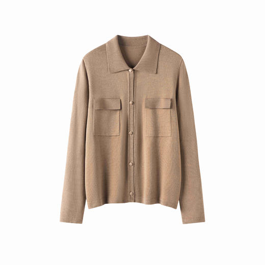 S·Y·C【白屿】桑蚕丝羊毛休闲时尚百搭显瘦纽扣针织衫女SYM25082 商品图3