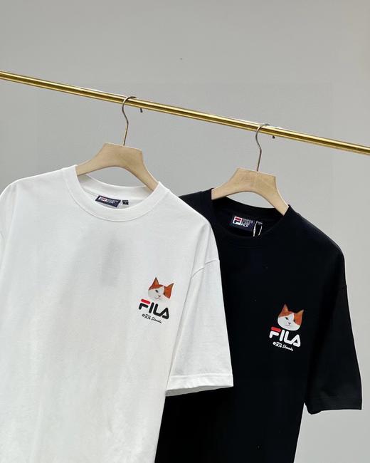 F032931联名款小猫印花休闲宽松情侣款短袖T恤 商品图2