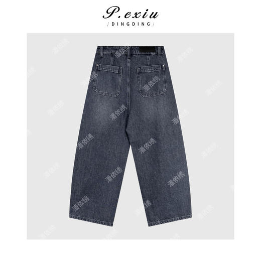 03-5潘依绣丁丁宠粉复古高街风水洗7分牛仔裤 Q9533 商品图1