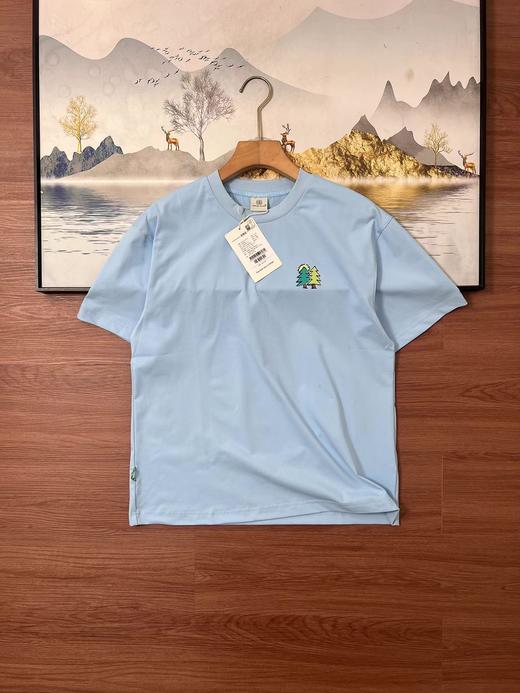 F032982日常通勤简约圆领治愈系刺绣宽松落肩短袖T恤 商品图8