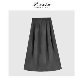 04-1潘依绣丁丁宠粉气质经典黑色花苞半身裙Q93921