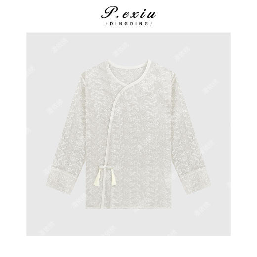 04-1潘依绣丁丁宠粉重工蕾丝刺绣国风盘扣上衣Q9954 商品图0