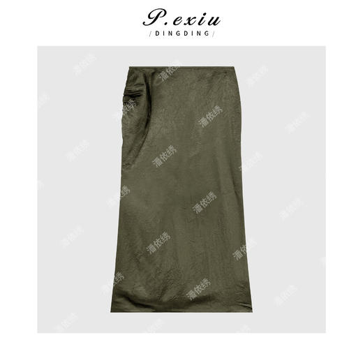 04-1潘依绣丁丁宠粉小众设计肌理感褶皱包臀半身裙Q13945 商品图1