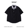 SDSA男装2026新款高贵轻奢潮牌拼接撞色假两件短袖衬衫休闲百搭 商品缩略图0
