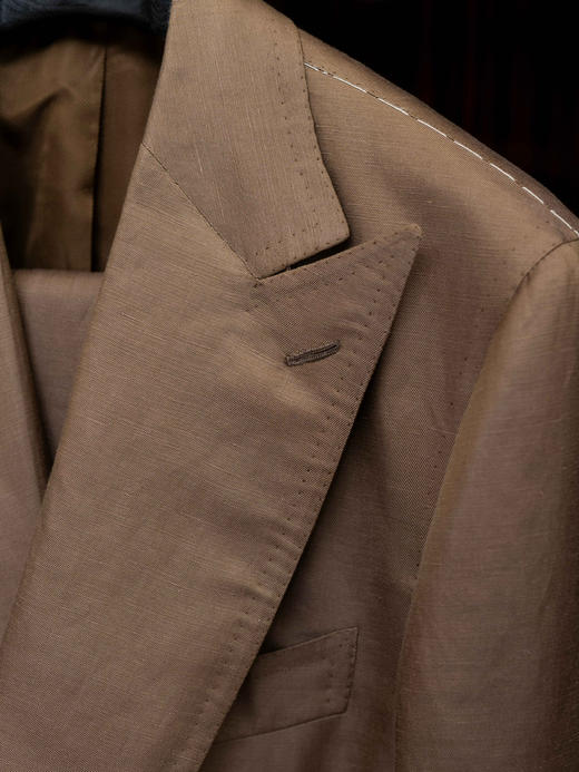 Cesare Attolini 香槟色双排扣 Silk-Linen 套装 商品图5