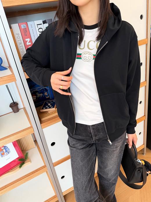 古驰 26Ss新款经典黑连帽拉链外套 商品图0