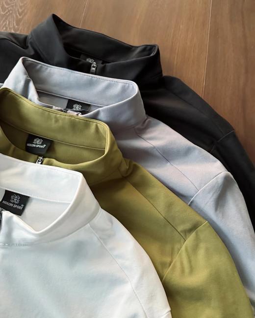 F032925四色户外小立领半拉链男士运动速干长袖上衣 商品图5