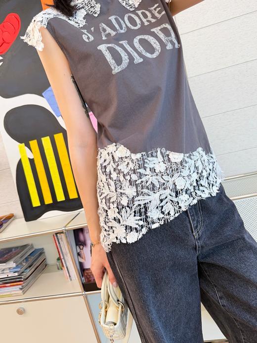 迪奥 2026最新款 超重工蕾丝T恤 商品图5
