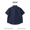 SDSA男装2026新款高贵轻奢美式复古双口袋牛仔短袖衬衫百搭时尚 商品缩略图4