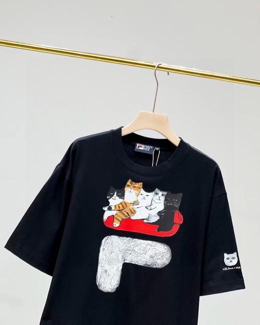 F032933五只猫动物主题休闲宽松男女款情侣款短袖T恤 商品图11