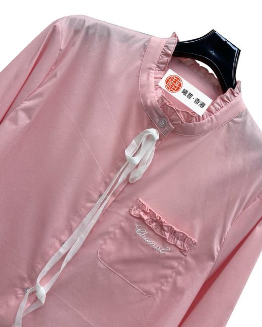 女款全棉立领花边长袖衬衫fe025 商品图2