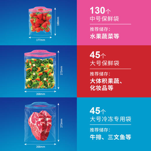 MM 山姆 密保诺 保鲜袋组合装 220个 商品图1