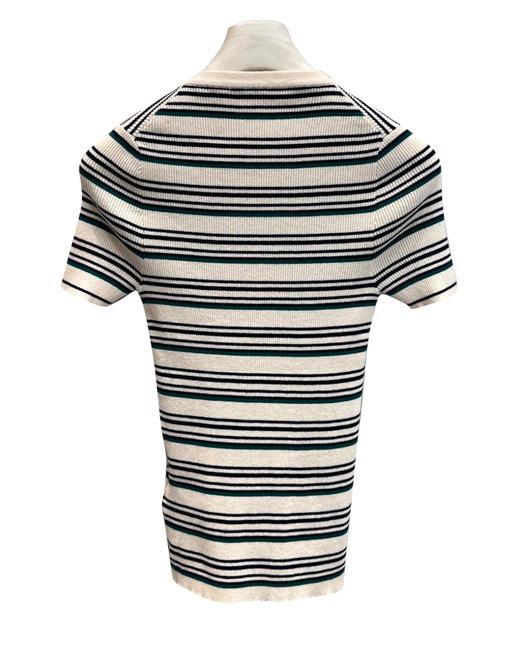 女款高弹条纹短袖针织衫ba017 商品图1