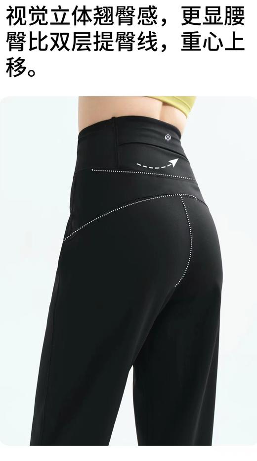 F032929小奶皮口袋A字高腰裁剪藏肉显瘦瑜伽阔腿裤 商品图5