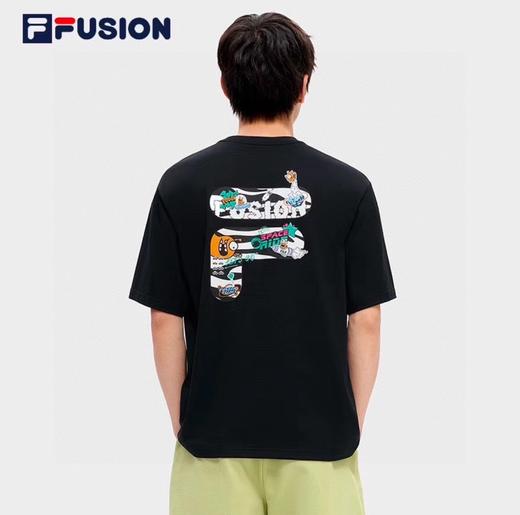 F032932后背外星幻想印花休闲宽松情侣款短袖T恤 商品图6