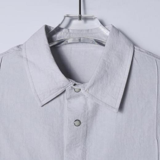 SDSA男装2026新款高贵轻奢简约立体竖条压褶短袖衬衫百搭简约衬衣 商品图1