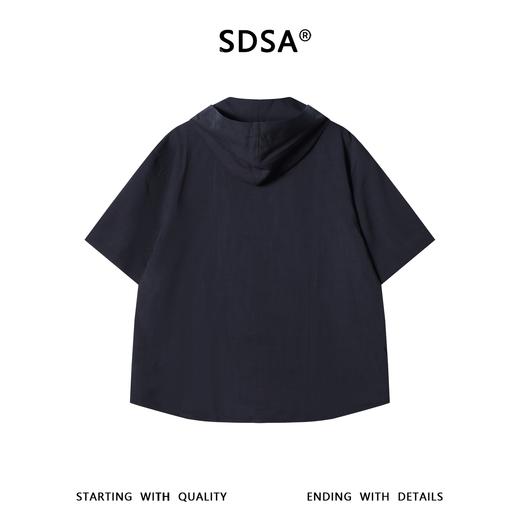 SDSA男装2026新款高贵轻奢潮牌双面可穿设计连帽短袖衬衫百搭时尚 商品图4