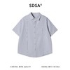 SDSA男装2026新款高贵轻奢简约立体竖条压褶短袖衬衫百搭简约衬衣 商品缩略图0